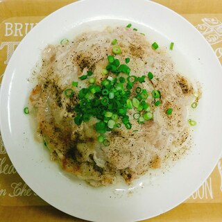 簡単レンジでチン！豚肉のもやしぽん酢